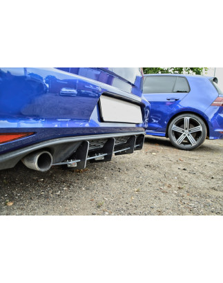 Sottoparaurti posteriore race look con flaps( solo GTI ) VW Golf 7 GTI + GTD Typ AU (Cod. IN-INE-280
