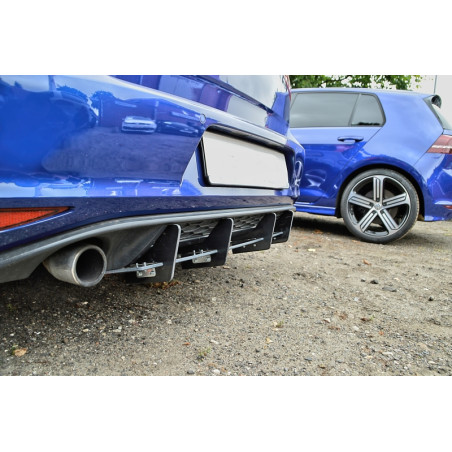 Sottoparaurti posteriore race look con flaps( solo GTI ) VW Golf 7 GTI + GTD Typ AU (Cod. IN-INE-280