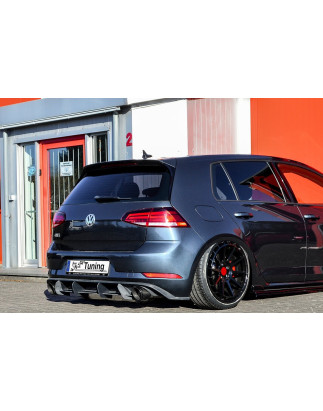 Sottoparaurti posteriore race look con flaps( solo GTI ) VW Golf 7 GTI + GTD Typ AU Facelift (Cod. I