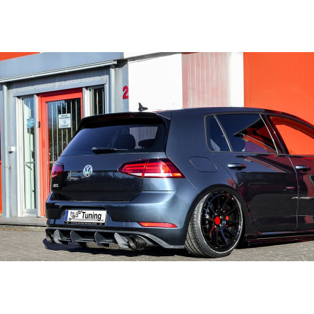 Sottoparaurti posteriore race look con flaps( solo GTI ) VW Golf 7 GTI + GTD Typ AU Facelift (Cod. I