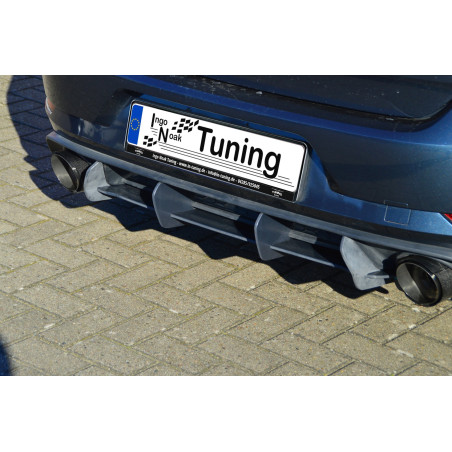 Sottoparaurti posteriore race look con flaps( solo GTI ) VW Golf 7 GTI + GTD Typ AU Facelift (Cod. I