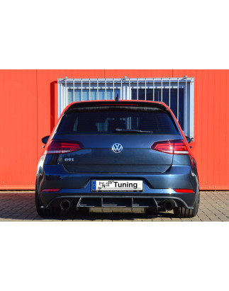 Sottoparaurti posteriore race look con flaps( solo GTI ) VW Golf 7 GTI + GTD Typ AU Facelift (Cod. I