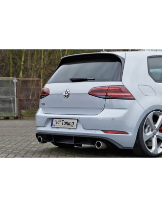 Sottoparaurti posteriore race look con flaps( solo GTI ) VW Golf 7 GTI + GTD Typ AU Facelift (Cod. I