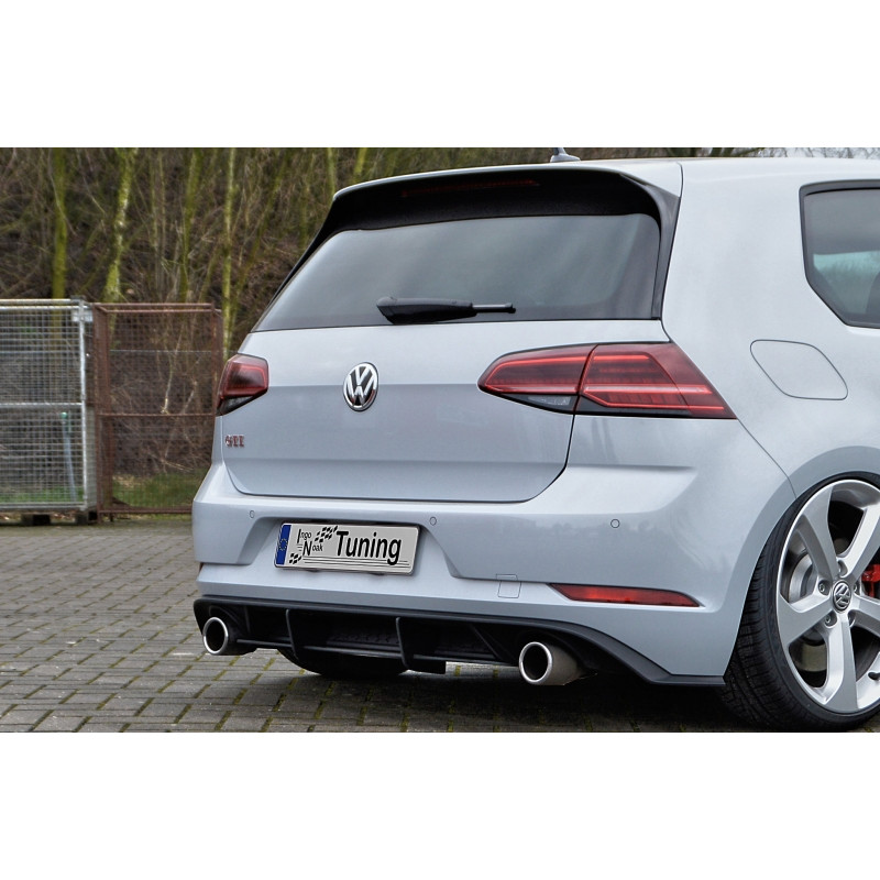 Sottoparaurti posteriore race look con flaps( solo GTI ) VW Golf 7 GTI + GTD Typ AU Facelift (Cod. I