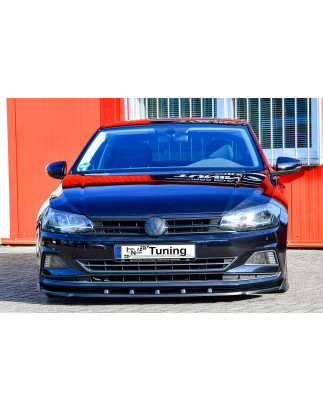 Spoiler paraurti anteriore in abs con flaps laterali WV Polo 6  2G/AW (Cod. IN-INE-290031C-(2W)ABS-G