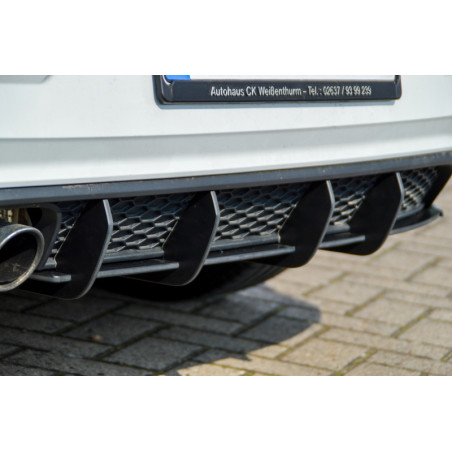 Sottoparaurti posteriore race look con flaps VW Polo 6 GTI 2G (AW) (Cod. IN-INE-290045CGTIRT-ABS)