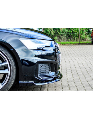 Spoiler paraurti anteriore in abs con flaps laterali Audi A6 + S6 Typ C8 4K (Cod. IN-INE-340031ESW-A
