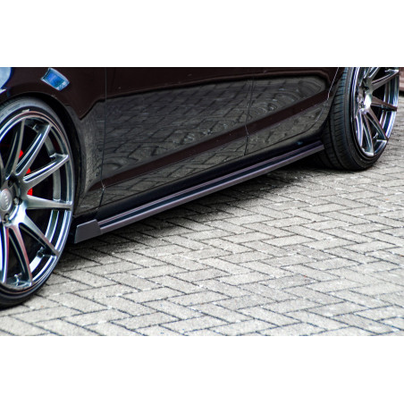 Set minigonne sottoporta con flaps anteriori Audi A6 4F Facelift (Cod. IN-INE-340050C-WVABS-C-2)