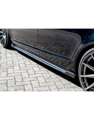 Set minigonne sottoporta con flaps anteriori e posteriori Audi A6 4F Facelift (Cod. IN-INE-340050CW-