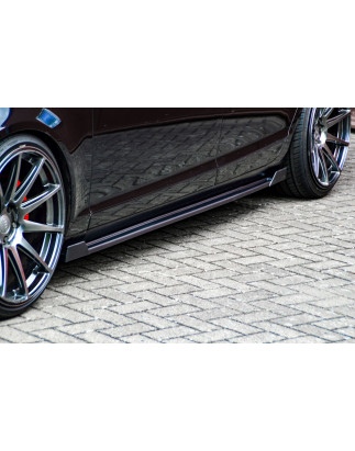 Set minigonne sottoporta con flaps anteriori e posteriori Audi A6 4F Facelift (Cod. IN-INE-340050CW-