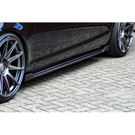 Set minigonne sottoporta con flaps anteriori e posteriori Audi A6 4F Facelift (Cod. IN-INE-340050CW-