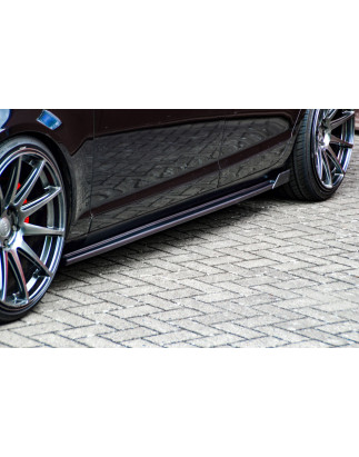 Set minigonne sottoporta con flaps posteriori Audi A6 4F Facelift (Cod. IN-INE-340050CWH-ABS-G-2)