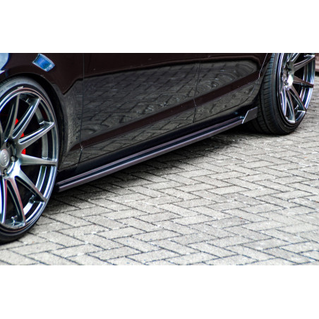 Set minigonne sottoporta con flaps posteriori Audi A6 4F Facelift (Cod. IN-INE-340050CWH-ABS-G-2)