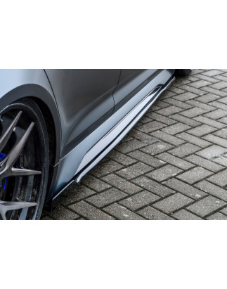 Set minigonne sottoporta con flaps posteriori Audi RS6  Typ C8 4K (Cod. IN-INE-340050ERS-ABS(WH))