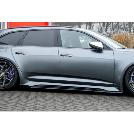 Set minigonne sottoporta con flaps posteriori Audi RS6  Typ C8 4K (Cod. IN-INE-340050ERS-ABS(WH)-C)