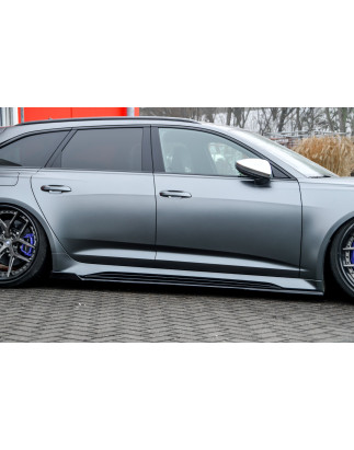 Set minigonne sottoporta con flaps posteriori Audi RS6  Typ C8 4K (Cod. IN-INE-340050ERS-ABS(WH)-G)