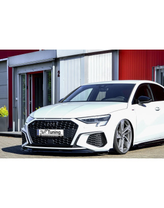 Spoiler paraurti anteriore in abs con flaps laterali Audi A3 8Y (Cod. IN-INE-360031DSLW-ABS-C)