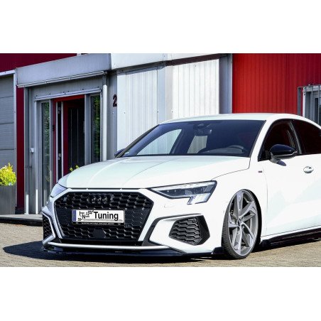 Spoiler paraurti anteriore in abs con flaps laterali Audi A3 8Y (Cod. IN-INE-360031DSLW-ABS-C)