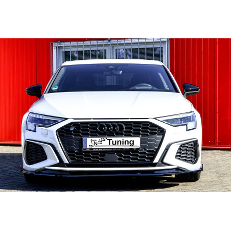 Spoiler paraurti anteriore in abs con flaps laterali Audi A3 8Y (Cod. IN-INE-360031DSLW-ABS-G)