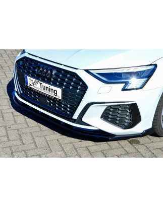 Spoiler paraurti anteriore in abs con flaps laterali Audi A3 8Y (Cod. IN-INE-360031DSLW-ABS-G)