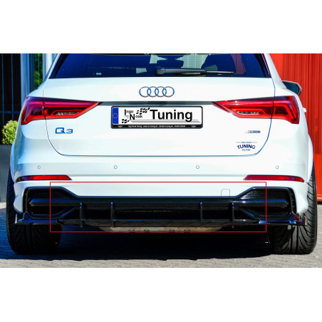 Kit pinne posteriori per diffusore Audi Q3 Typ F3 (Cod. IN-INE-360045BQRT-ABS)