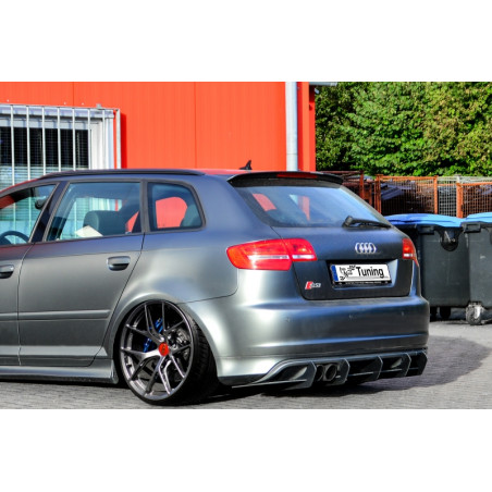 gefräster Sottoparaurti posteriore race look con pinne (adatto solo per Sportback) Audi S3 Typ 8PS3