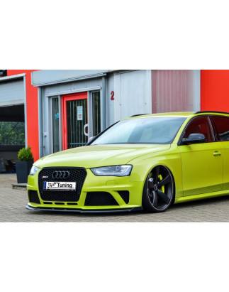Spoiler paraurti anteriore in abs con flaps laterali Audi RS4 B8 (Cod. IN-INE-370031BRS4(W)-ABS)
