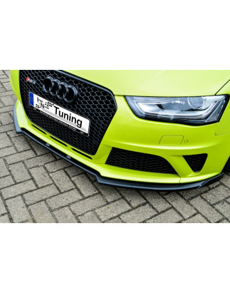 Spoiler paraurti anteriore in abs con flaps laterali Audi RS4 B8 (Cod. IN-INE-370031BRS4(W)-ABS)