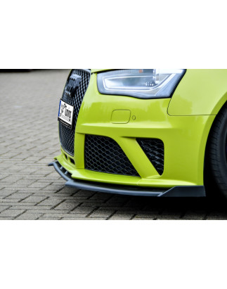 Spoiler paraurti anteriore in abs con flaps laterali Audi RS4 B8 (Cod. IN-INE-370031BRS4(W)-ABS)