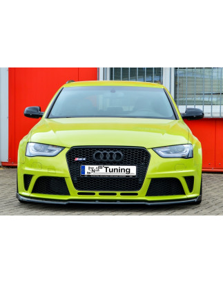 Spoiler paraurti anteriore in abs con flaps laterali Audi RS4 B8 (Cod. IN-INE-370031BRS4(W)-ABS-C)