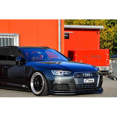 Spoiler paraurti anteriore in abs con flaps laterali Audi A4 B9 (Cod. IN-INE-370031CAW-ABS-C)