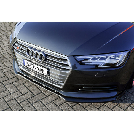 Spoiler paraurti anteriore in abs con flaps laterali Audi A4 B9 (Cod. IN-INE-370031CAW-ABS-C)