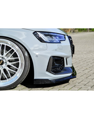 Spoiler paraurti anteriore in abs con flaps laterali Audi RS4 B9 Avant (Cod. IN-INE-370031CRS4(W)-AB