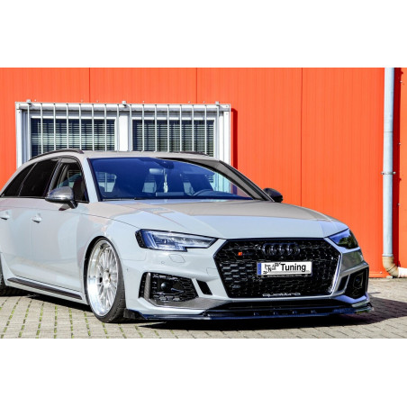 Spoiler paraurti anteriore in abs con flaps laterali Audi RS4 B9 Avant (Cod. IN-INE-370031CRS4(W)-AB