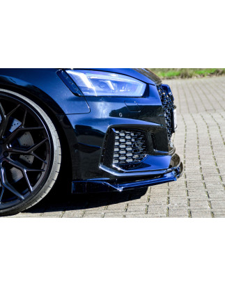 Spoiler paraurti anteriore in abs con flaps laterali Audi RS5 B9 F5 (Cod. IN-INE-370031CRS5(W)-ABS-C