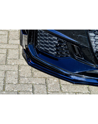 Spoiler paraurti anteriore in abs con flaps laterali Audi RS5 B9 F5 (Cod. IN-INE-370031CRS5(W)-ABS-C