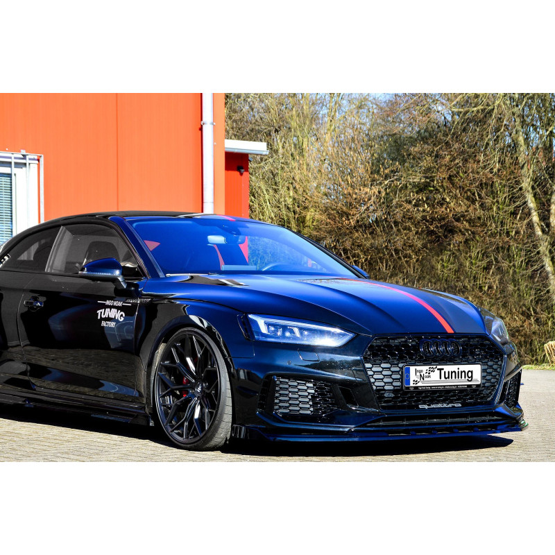 Spoiler paraurti anteriore in abs con flaps laterali Audi RS5 B9 F5 (Cod. IN-INE-370031CRS5(W)-ABS-G
