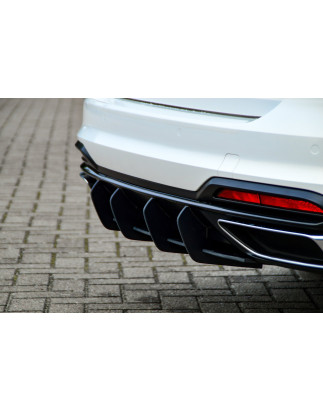 Kit pinne posteriori per diffusore Audi A4 Facelift B9 8W (Cod. IN-INE-370045CFRT-ABS)