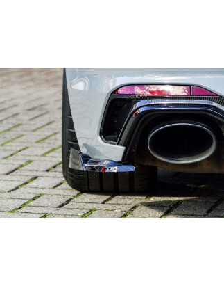 Sottoparaurti laterali posteriori con flaps laterali Audi RS4 B9 Avant (Cod. IN-INE-370045CRS4WL/R-A