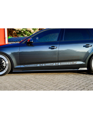 Set minigonne con flaps laterali posteriori Audi A4 B9 (Cod. IN-INE-370050CAWH-ABS-2)