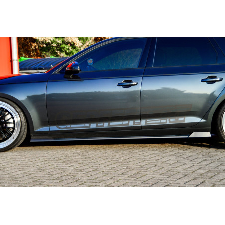 Set minigonne con flaps laterali posteriori Audi A4 B9 (Cod. IN-INE-370050CAWH-ABS-2)