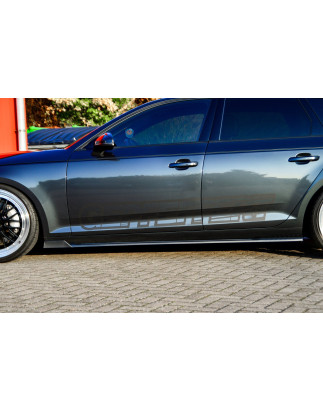 Set minigonne con flaps laterali anteriori Audi A4 Facelift B9 8W (Cod. IN-INE-370050CAWV-ABS-C-3)