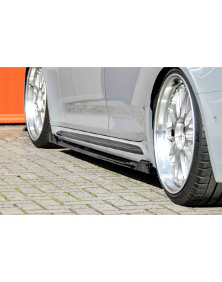 Set minigonne sottoporta con flaps anteriori e posteriori Audi RS4 B9 Avant (Cod. IN-INE-370050CRSW-