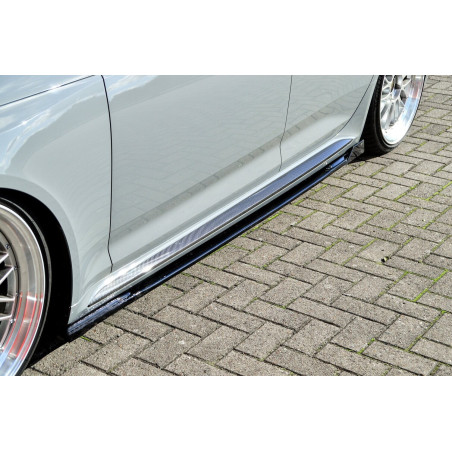 Set minigonne sottoporta con flaps posteriori Audi RS4 B9 Avant (Cod. IN-INE-370050CRSWH-ABS-C)