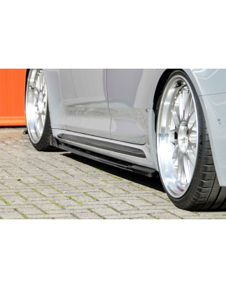 Set minigonne sottoporta con flaps anteriori Audi RS4 B9 Avant (Cod. IN-INE-370050CRSWV-ABS-G)