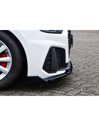 Spoiler paraurti anteriore in abs con flaps laterali Audi A1 (GB) (Cod. IN-INE-390031CSL(W)-ABS -G)