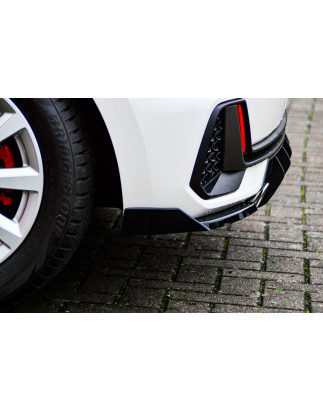 Set sottoparaurti laterali posteriori in abs con flaps laterali Audi A1 (GB) (Cod. IN-INE-390045CSLW