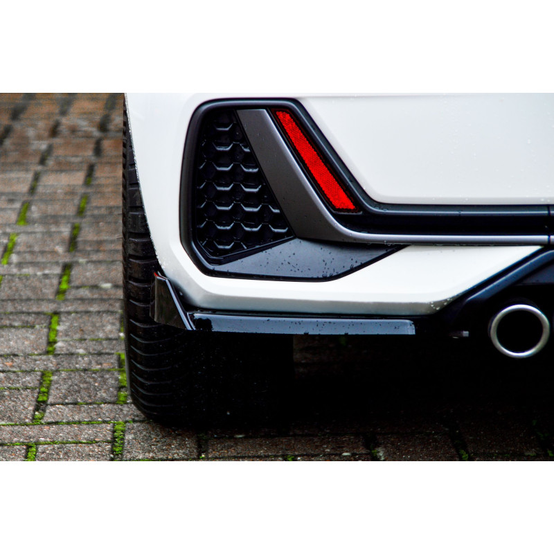Set sottoparaurti laterali posteriori in abs con flaps laterali Audi A1 (GB) (Cod. IN-INE-390045CSLW