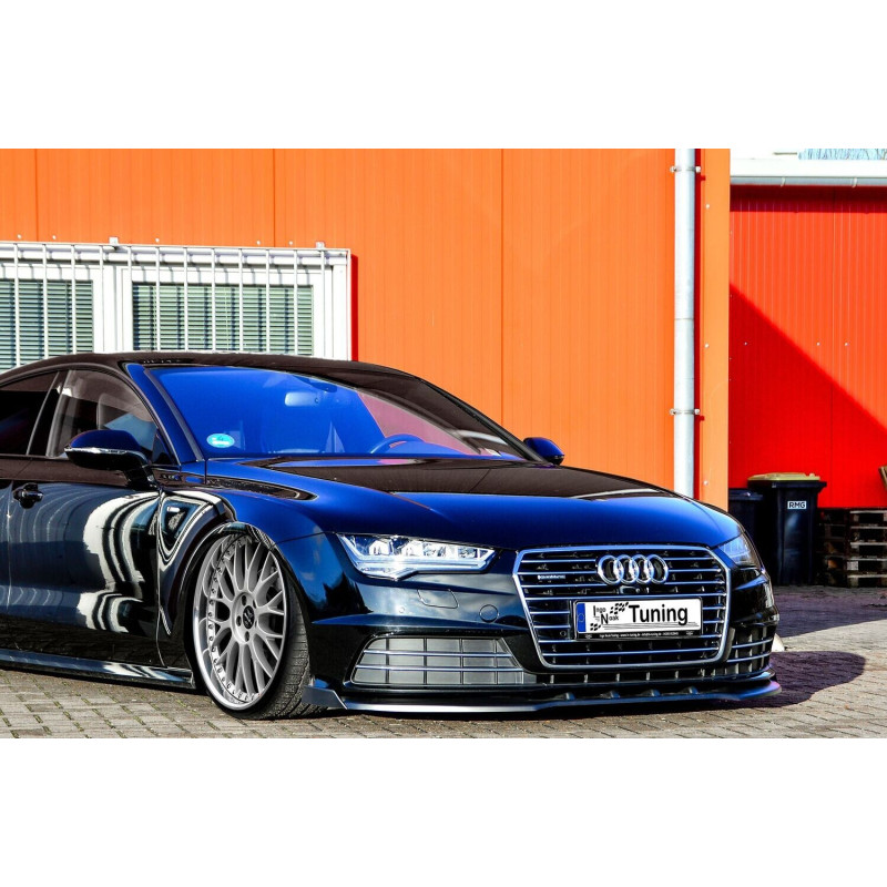 Spoiler paraurti anteriore in abs con flaps laterali Audi A7 4G C7 Facelift (Cod. IN-INE-410031B-ABS