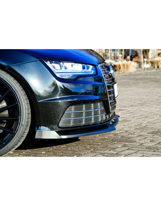 Spoiler paraurti anteriore in abs con flaps laterali Audi A7 4G C7 Facelift (Cod. IN-INE-410031B-ABS